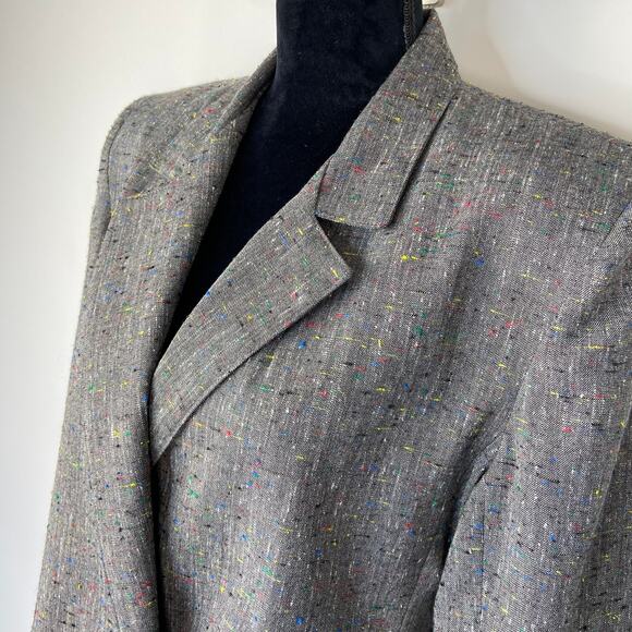 Vintage Crop Confetti Print Blazer Made in USA - Women's Size 7/8 - Picture 5 of 5
